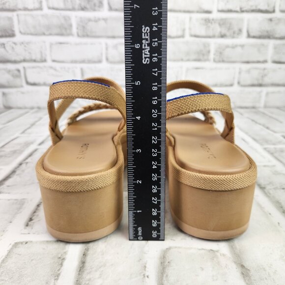Rothy's The Lightweight Wedge Women's Sz 9.5 Beach Sand Chunky Platform Sandals - Picture 5 of 10